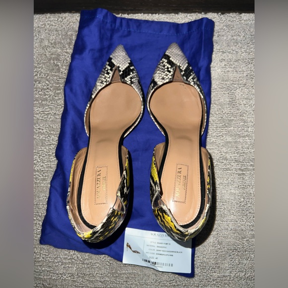 Size 41 - Aquazzura Multicoloured Snake Print Leather Pumps - Picture 10 of 16